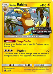 Alolan Raichu SM72 Wave Holo Promo - Crimson Invasion Prerelease